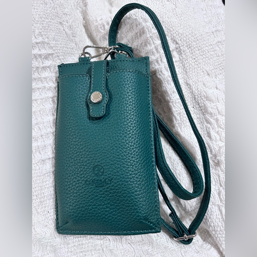 D. Kelly Japan Teal  Crossbody Phone Pouch